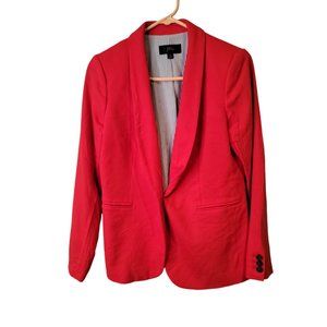 J CREW Size 6 Womens Parke Blazer in Red Wool Flannel J5627